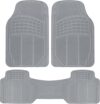 BDK ProLiner 3 Piece Heavy Duty Rubber Floor Mats, Gray
