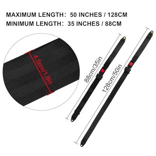 psler Adjustable Seat Belt Kit, Black, 2 Pack - Image 5