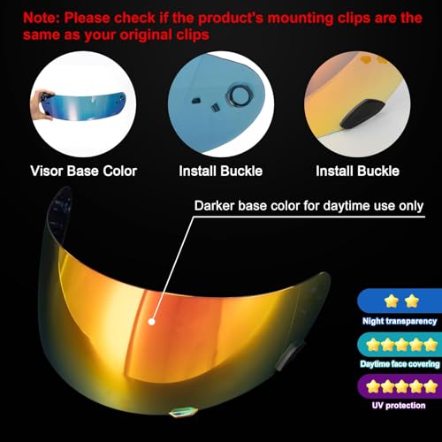psler Qualifier Helmet Visor Deep Red Face Shield - Image 3