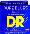 DR Strings Pure Blues Nickel Wound Guitar Strings 10-52 Gauge