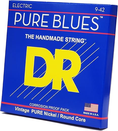 DR Strings Pure Blues Pure Nickel Round Core 9-42