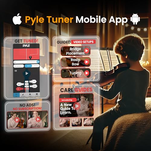 Pyle Beginner Violin Kit With Accessories - Image 3