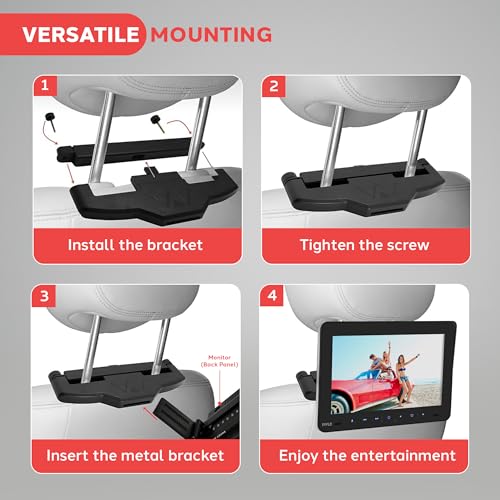 Pyle Car DVD Player, Universal Headrest Monitor - Image 3