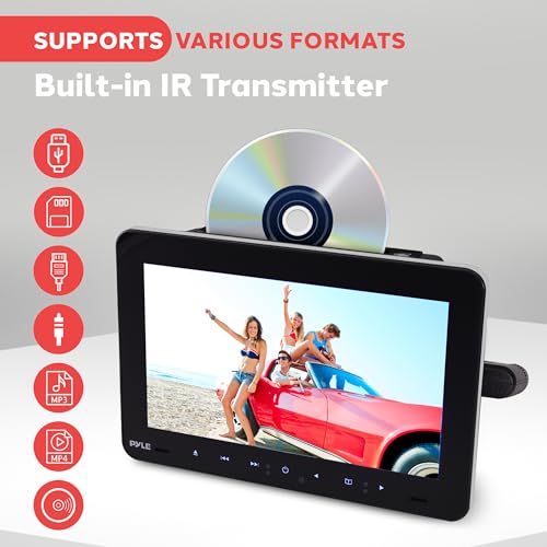 Pyle Car DVD Player, Universal Headrest Monitor - Image 4