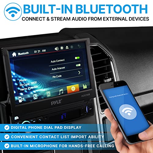 Pyle Car Stereo Video Receiver - Motorized Touchscreen Display - Image 5