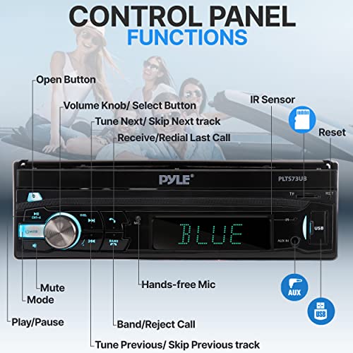 Pyle Car Stereo Video Receiver - Motorized Touchscreen Display - Image 2