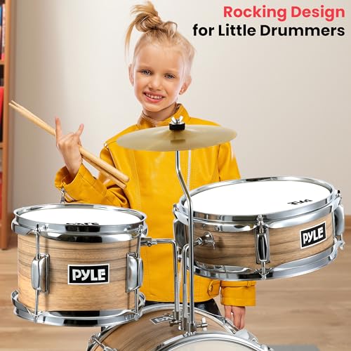 Pyle Kids Drum Set, 3 Piece Junior Kit - Image 3