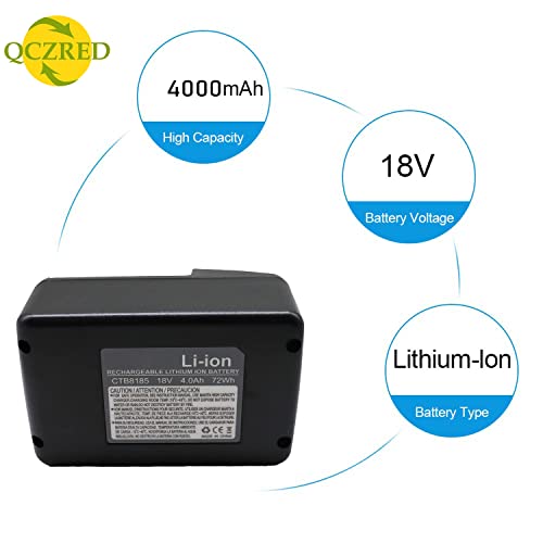 QCZRED 18V 4.0Ah Li-ion Battery CTB8185 - Image 3