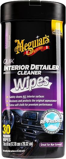Meguiar's Quik Interior Detailer Wipes, Non-Greasy Formula