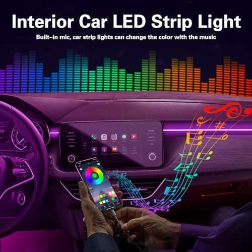 QVEVDACAR Interior Car LED Strip Lights Kit - Image 3