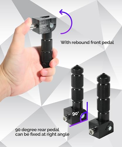 RACOONA Foldable Motorcycle Foot Pegs, 8MM Aluminum - Image 4