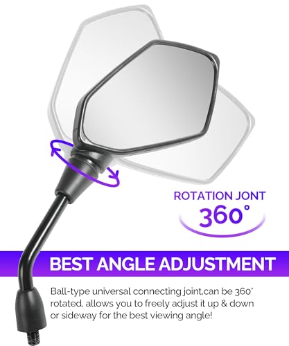 RACOONA Motorcycle Handlebar Rear View Mirrors - Image 3