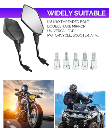 RACOONA Motorcycle Handlebar Rear View Mirrors - Image 5