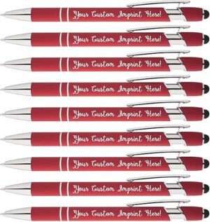 Express Pencils Rainbow Rubberized Soft Touch Ballpoint Pen Stylus
