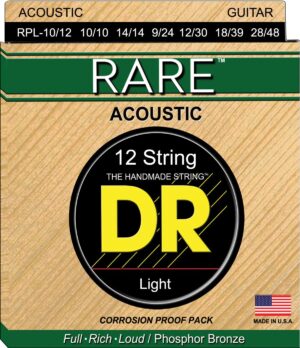 DR Strings Rare Phosphor Bronze 12 String Acoustic: Lite