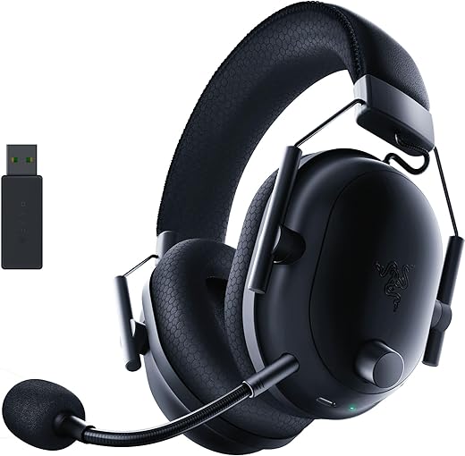 Razer Razer BlackShark V2 Pro Wireless Gaming Headset 2023 Edition: Detachable Mic - Pro-Tuned FPS Profiles - 50mm Drivers - Noise-Isolating Earcups w/Ultra-Soft Memory Foam - 70 Hr