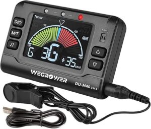WEGROWER Rechargeable 3 In 1 Digital Metronome Tuner