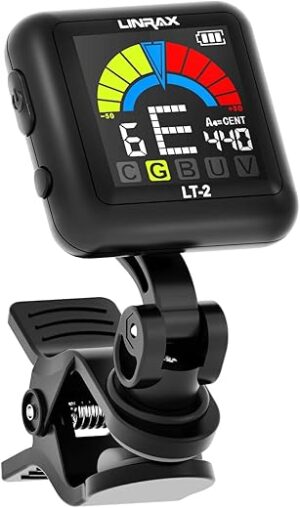 LINRAX Rechargeable Clip-On Tuner With LCD Display