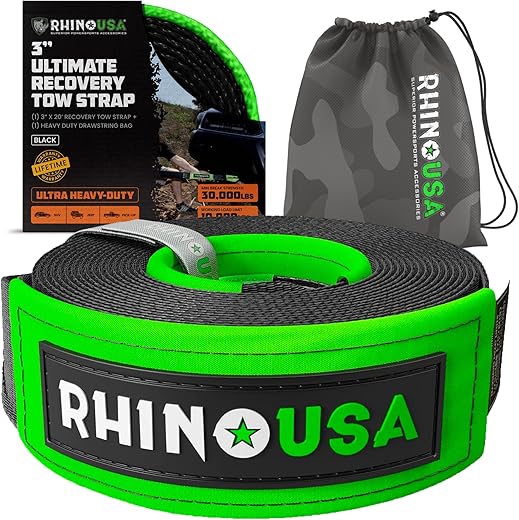 Rhino USA Recovery Tow Strap (3" x 20')