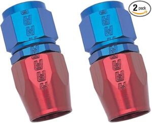 RUSSELL Red/Blue Anodized Aluminum -8AN Hose End