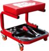 BIG RED Red Rolling Creeper Garage Seat: Padded Stool
