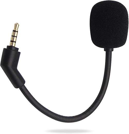 UNCLE LIGHT Replacement Game Mic For Kingston HyperX Cloud Flight Flight S Gaming Headset On PS4 PS5 Xbox One PC, 3.5mm Detachable Boom Microphone