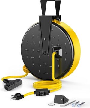 DEWENWILS Retractable Extension Cord Reel, 30 Ft