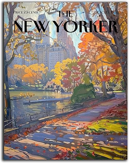 Retro Vintage New Yorker Magazine Cover Wall Art
