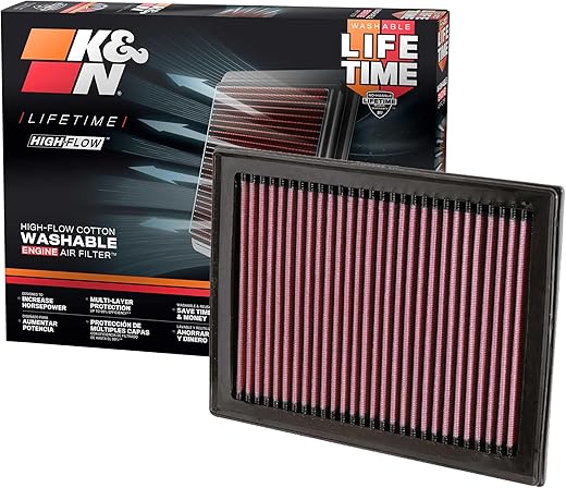 K&N Reusable Engine Air Filter: 2007-2019 Nissan/Infiniti