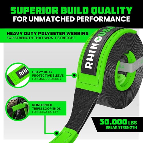 Rhino USA Recovery Tow Strap (3" x 20') - Image 2