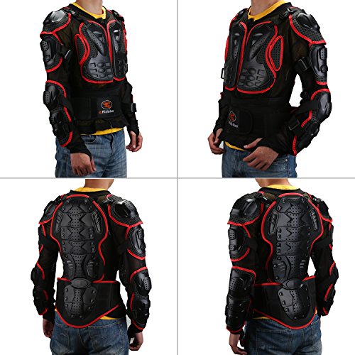 RIDBIKER Motorcycle Armor Protector Racing Jacket (Black, XL) - Image 5