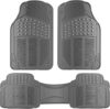 OxGord Ridged All-Weather Rubber Floor Mats – Gray