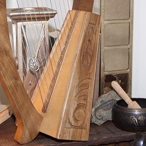 Roosebeck 12-String Celtic Style Baby Harp, Walnut - Image 3
