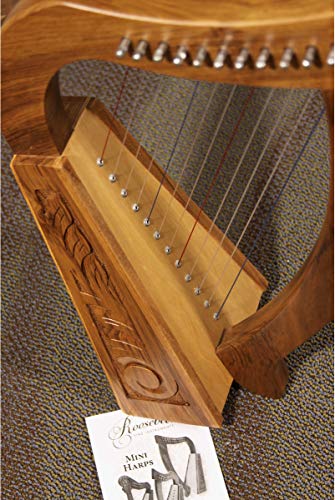Roosebeck 12-String Celtic Style Baby Harp, Walnut - Image 4