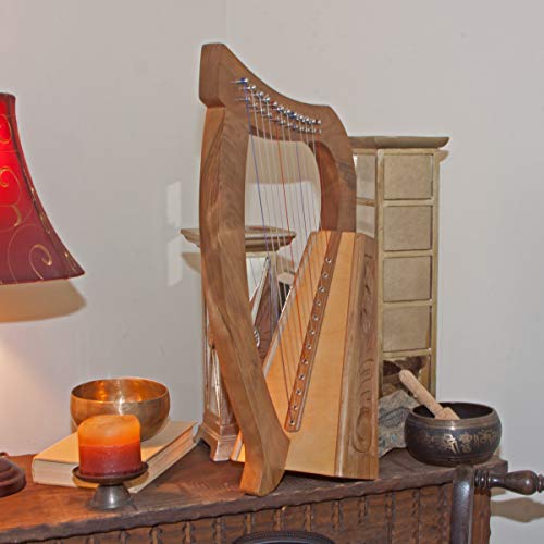 Roosebeck 12-String Celtic Style Baby Harp, Walnut - Image 2