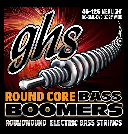 GHS Strings Round Core Bass Boomers, 5-String Set, RC-5ML-DYB