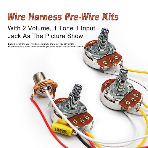 SAPHUE Bass Wiring Harness Kit For Jazz Bass - Image 2