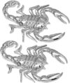 Wanheyao Scorpion Sticker Car Decals – Silver