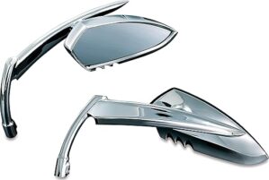 Kuryakyn Scythe Blade Rear View Mirrors, Chrome
