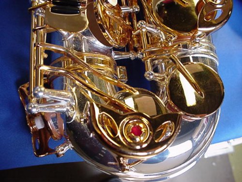 SELMER Silver & Gold Alto Sax With Mpce - Image 5