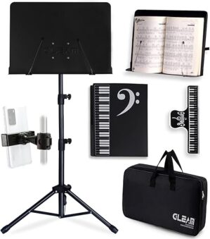 GLEAM Sheet Music Stand With Accessories