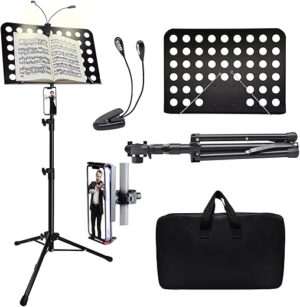 Tialero Sheet Music Stand With Light & Holder