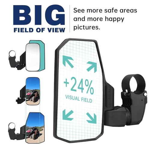 SHEJISI Spring Back UTV Mirrors For Roll Cage - Image 3