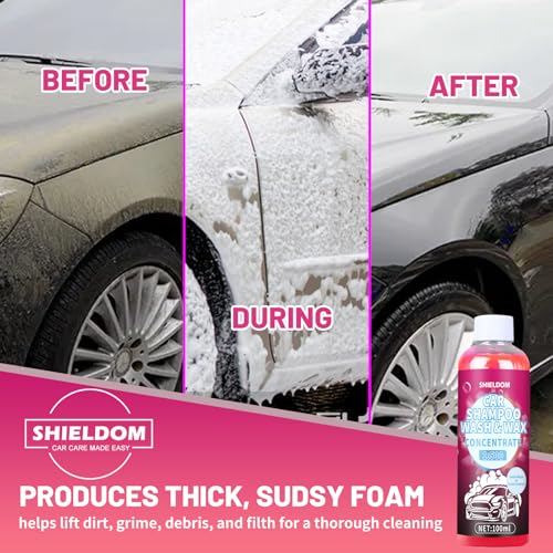 SHIELDOM Car Wash Soap & Nano Sparkle Wax - Image 2