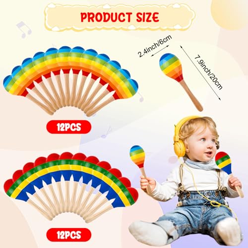Shknldzsm Wooden Rumba Shaker Maracas Set - Image 2