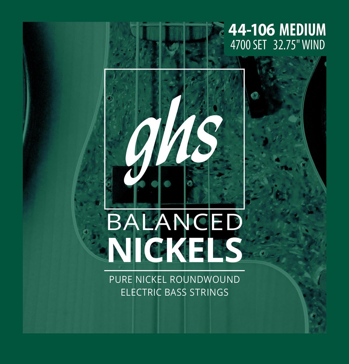 GHS Strings Short Scale Balanced Nickels Bass Strings 4700