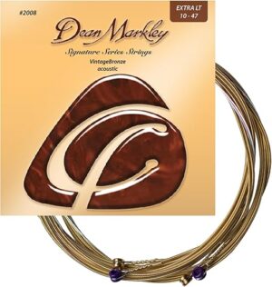 Dean Markley Signature Vintage Bronze Acoustic Guitar Strings 10-47