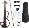 WUQIMUSC Silent 4/4 Electric Violin, Ebony Fittings