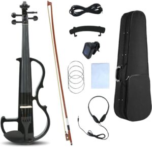 WUQIMUSC Silent Electric Violin 4/4 Solid Wood