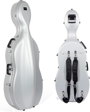 Crossrock Silver ABS Molded Cello Case With Wheels